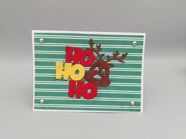 Weihnachtskarte HO HO HO